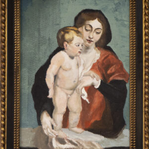 madonna with child after peter paul rubens by André Romijn Artist portrait painter