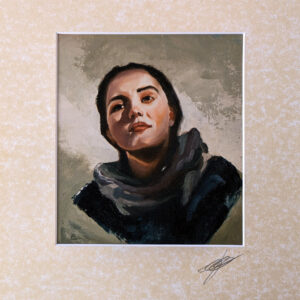 Woman with scarf - Fine Art Print